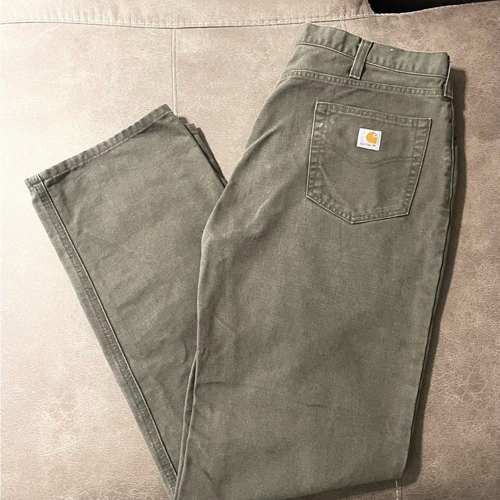 Vintage Carhartt Pants Mens 38/32 Light Brown Duck Canvas Workwear